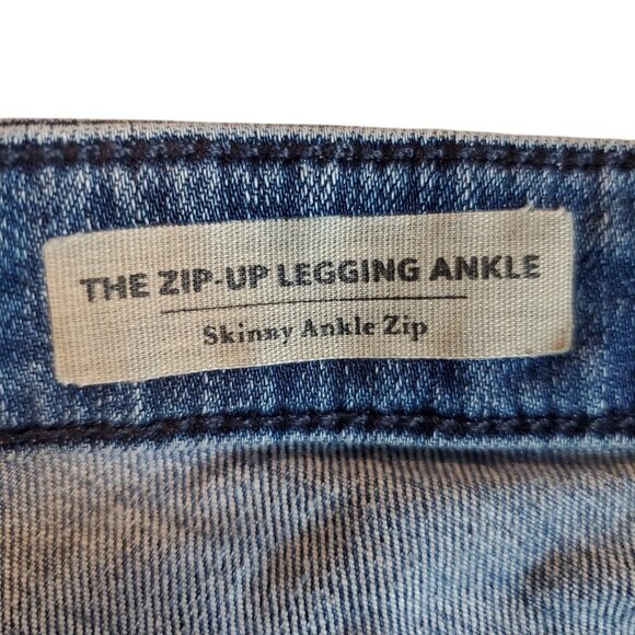 AG ADRIANO GOLDSCHMIED SZ 26R Women's Skinny Ankle Zip Stretch Blue Jeans - Picture 4 of 10